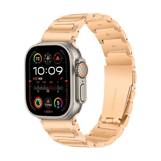 For Apple Watch 46mm / 49mm / 45mm / 44mm Kalebol Tooling Metal Zinc Alloy Watch Band(Rose Gold) by Kalebol