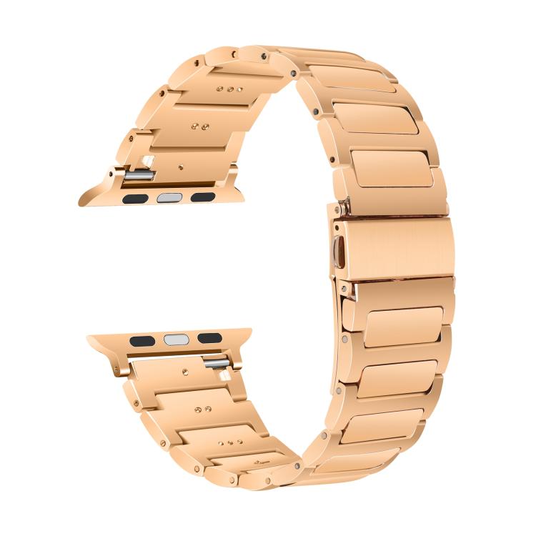 For Apple Watch 46mm / 49mm / 45mm / 44mm Kalebol Tooling Metal Zinc Alloy Watch Band(Rose Gold) by Kalebol