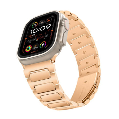 For Apple Watch 46mm / 49mm / 45mm / 44mm Kalebol Tooling Metal Zinc Alloy Watch Band(Rose Gold) by Kalebol