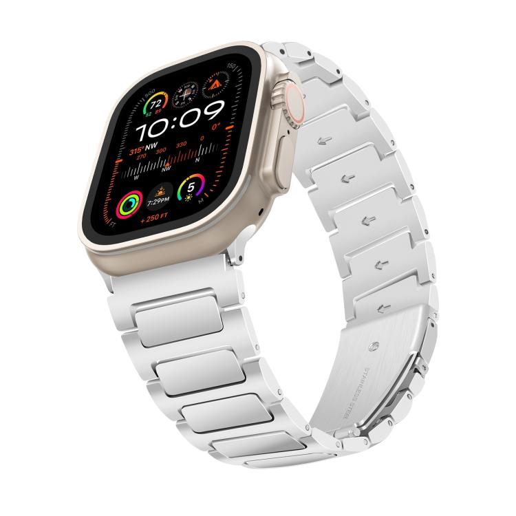 For Apple Watch 46mm / 49mm / 45mm / 44mm Kalebol Tooling Metal Zinc Alloy Watch Band(Silver) by Kalebol