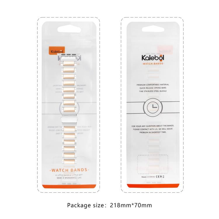 For Apple Watch 46mm / 49mm / 45mm / 44mm Kalebol Tooling Metal Zinc Alloy Watch Band(Black Rose Gold) by Kalebol