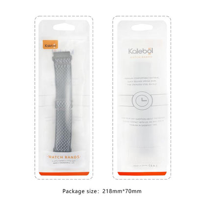 For Apple Watch 46mm / 49mm / 45mm / 44mm Kalebol Eight Buckle Wavy Braided Nylon Watch Band(White) by Kalebol