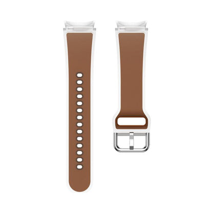 For Samsung Galaxy Watch 7 / 6 / 5 / 4 Kalebol Glacier Transparent Silicone Watch Band(Dark Brown) by Kalebol