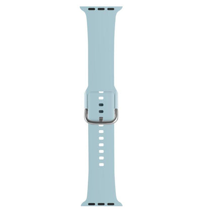 For Apple Watch 46mm / 49mm / 45mm / 44mm Kalebol Metal Pin Buckle Silicone Watch Band(Mint Green) by Kalebol