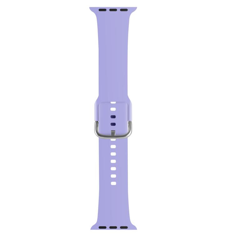 For Apple Watch 46mm / 49mm / 45mm / 44mm Kalebol Metal Pin Buckle Silicone Watch Band(Light Purple) by Kalebol