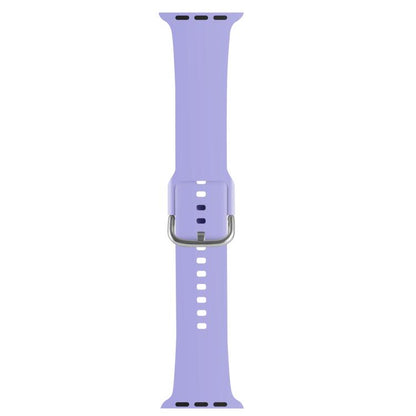For Apple Watch 46mm / 49mm / 45mm / 44mm Kalebol Metal Pin Buckle Silicone Watch Band(Light Purple) by Kalebol