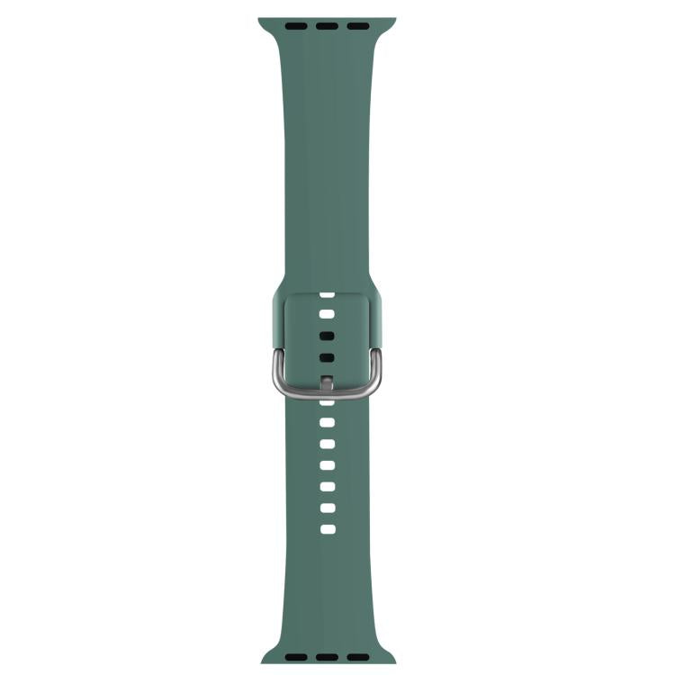 For Apple Watch 46mm / 49mm / 45mm / 44mm Kalebol Metal Pin Buckle Silicone Watch Band(Pine Green) by Kalebol