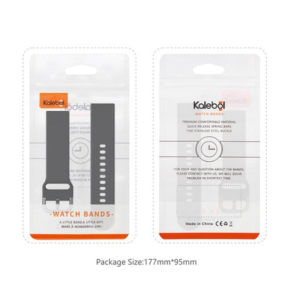 For Apple Watch 46mm / 49mm / 45mm / 44mm Kalebol Metal Pin Buckle Silicone Watch Band(Yellow) by Kalebol