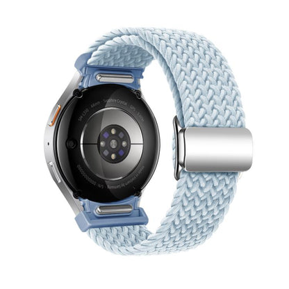 For Samsung Galaxy Watch 5 Pro / 6 / 7 Kalebol Button Braided Loop Magnetic Buckle Watch Band(Fog Blue) by Kalebol
