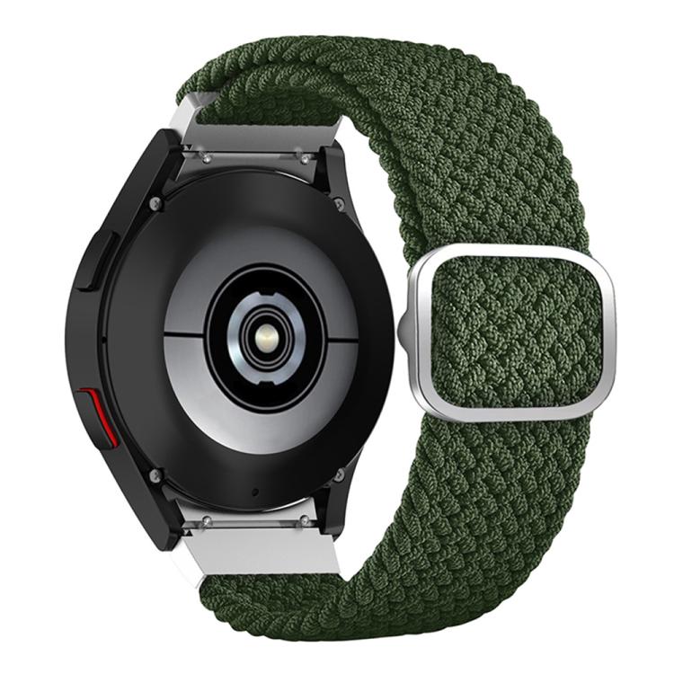 For Samsung Galaxy Watch 7 / 6 / 5 / 4 Kalebol Eight Buckle Nylon Braided Watch Band(Army Green) by Kalebol