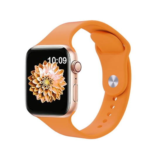 For Apple Watch 46mm / 49mm / 45mm / 44mm Kalebol Reverse Buckle Silicone Watch Band(Orange) by Kalebol