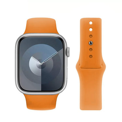 For Apple Watch 46mm / 49mm / 45mm / 44mm Kalebol Reverse Buckle Silicone Watch Band(Orange) by Kalebol