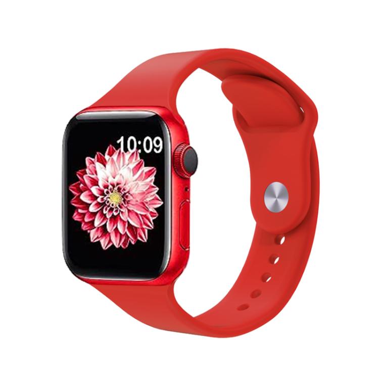 For Apple Watch 46mm / 49mm / 45mm / 44mm Kalebol Reverse Buckle Silicone Watch Band(Red) by Kalebol