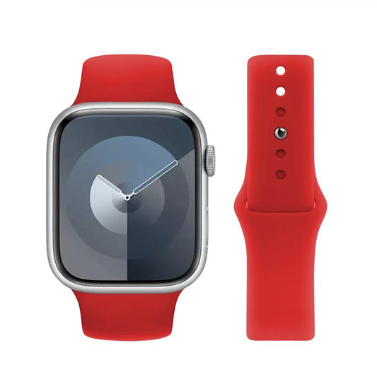 For Apple Watch 46mm / 49mm / 45mm / 44mm Kalebol Reverse Buckle Silicone Watch Band(Red) by Kalebol