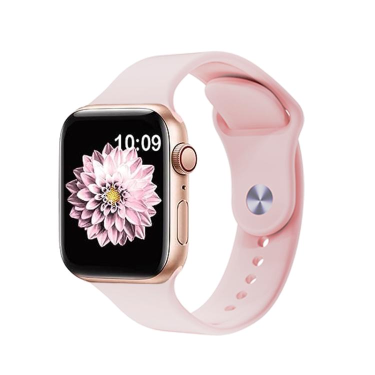 For Apple Watch 46mm / 49mm / 45mm / 44mm Kalebol Reverse Buckle Silicone Watch Band(Pink) by Kalebol
