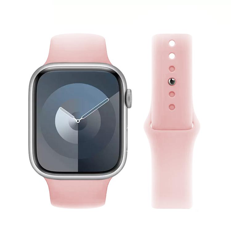 For Apple Watch 46mm / 49mm / 45mm / 44mm Kalebol Reverse Buckle Silicone Watch Band(Pink) by Kalebol