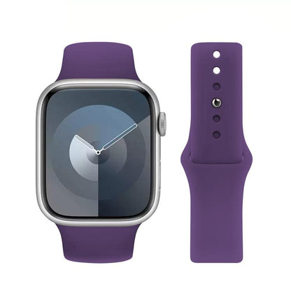 For Apple Watch 46mm / 49mm / 45mm / 44mm Kalebol Reverse Buckle Silicone Watch Band(Dark Purple) by Kalebol