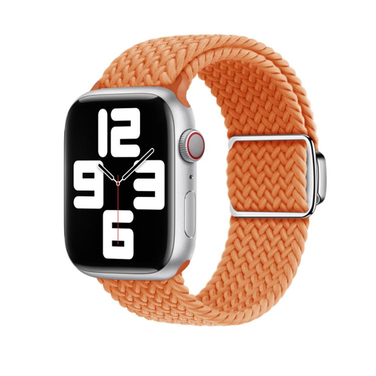 For Apple Watch 46mm / 49mm / 45mm / 44mm Kalebol Nylon Loop Magnetic Buckle Watch Band(Orange) by Kalebol