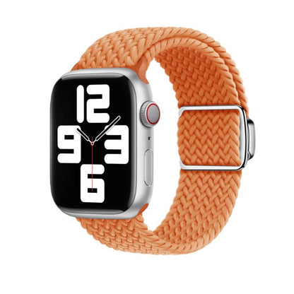 For Apple Watch 46mm / 49mm / 45mm / 44mm Kalebol Nylon Loop Magnetic Buckle Watch Band(Orange) by Kalebol