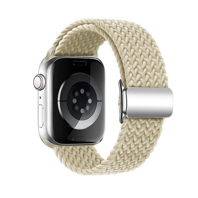 For Apple Watch 46mm / 49mm / 45mm / 44mm Kalebol Nylon Loop Magnetic Buckle Watch Band(Starlight) by Kalebol