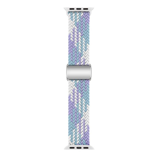 For Apple Watch 46mm / 49mm / 45mm / 44mm Kalebol Nylon Loop Magnetic Buckle Watch Band(Violet Blue) by Kalebol