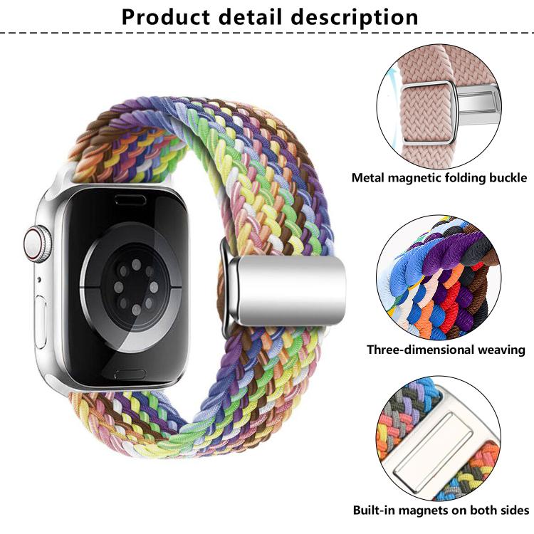 For Apple Watch 46mm / 49mm / 45mm / 44mm Kalebol Nylon Loop Magnetic Buckle Watch Band(Violet Blue) by Kalebol