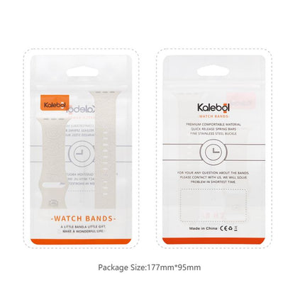 For Apple Watch 46mm / 49mm / 45mm / 44mm Kalebol 8-shaped Buckle Rose Embossed Silicone Watch Band(White) by Kalebol