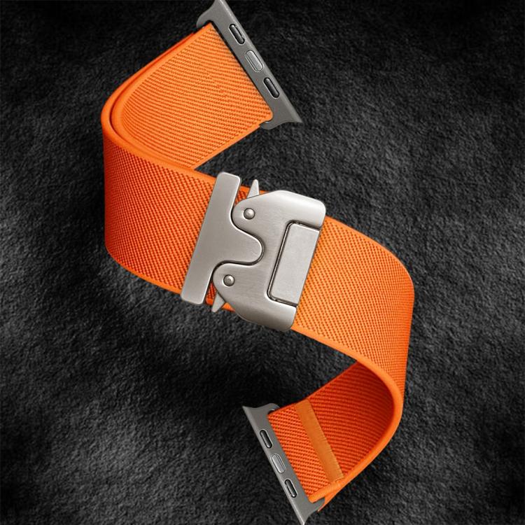 For Apple Watch 46mm / 49mm / 45mm / 44mm Kalebol Parachute Buckle Elastic Nylon Watch Band(Orange) by Kalebol