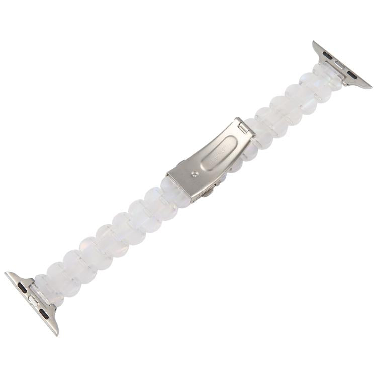 For Apple Watch 46mm / 49mm / 45mm / 44mm Oval Resin Watch Band(Fluorescent White) by bashfashion