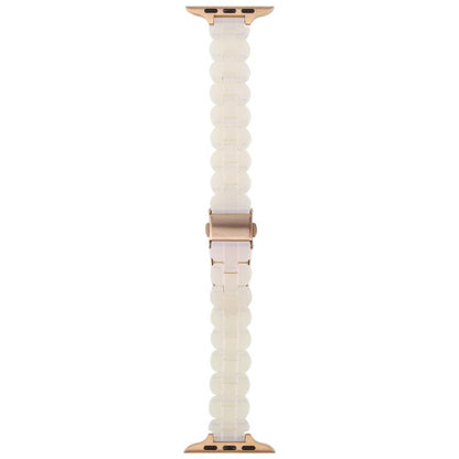 For Apple Watch 42mm / 41mm / 40mm / 38mm Oval Resin Watch Band(Gradient White) by bashfashion