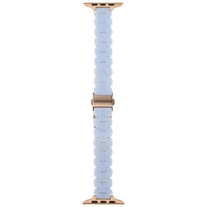 For Apple Watch 42mm / 41mm / 40mm / 38mm Oval Resin Watch Band(Mermaid Blue) by bashfashion