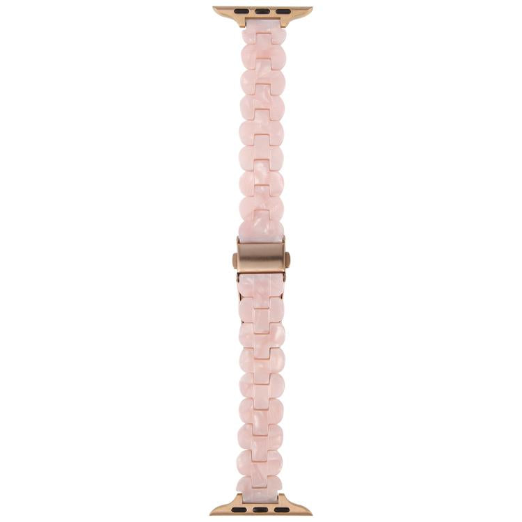 For Apple Watch 42mm / 41mm / 40mm / 38mm Oval Resin Watch Band(Pearl Powder) by bashfashion