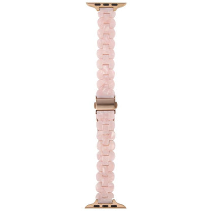 For Apple Watch 42mm / 41mm / 40mm / 38mm Oval Resin Watch Band(Pearl Powder) by bashfashion