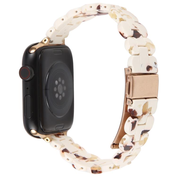 For Apple Watch 42mm / 41mm / 40mm / 38mm Oval Resin Watch Band(Nougat) by bashfashion