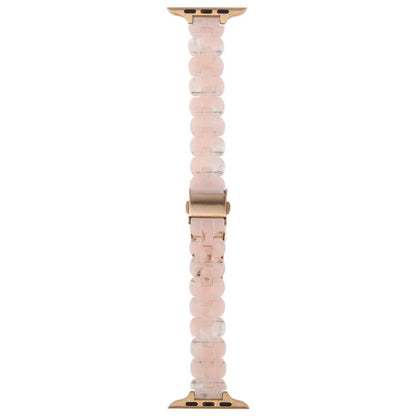 For Apple Watch 42mm / 41mm / 40mm / 38mm Oval Resin Watch Band(Mermaid Pink) by bashfashion