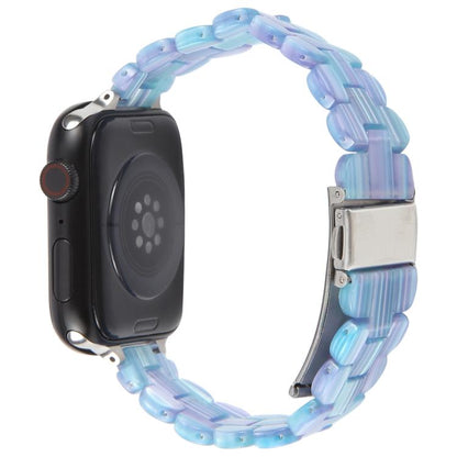 For Apple Watch 42mm / 41mm / 40mm / 38mm Oval Resin Watch Band(Blue Phantom) by bashfashion