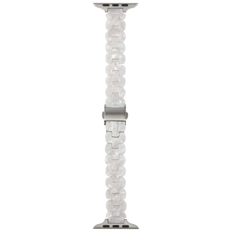 For Apple Watch 42mm / 41mm / 40mm / 38mm Oval Resin Watch Band(Flash White) by bashfashion