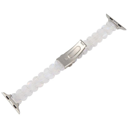 For Apple Watch 42mm / 41mm / 40mm / 38mm Oval Resin Watch Band(Fluorescent White) by bashfashion