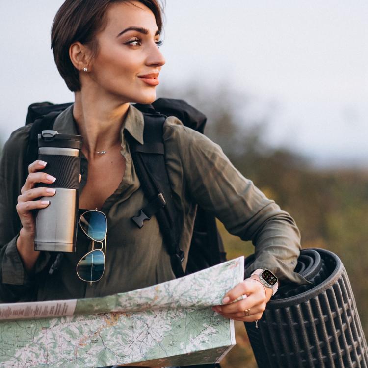 For Apple Watch 46mm / 49mm / 45mm / 44mm Kalebol Dual-section Sports Nylon Loop Watch Band(Cherry Red) by Kalebol