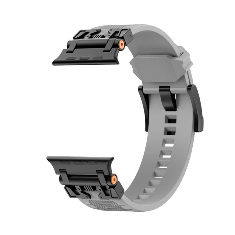 For Apple Watch 46mm / 49mm / 45mm / 44mm Kalebol Armor TPU Watch Band(Black Grey) by Kalebol