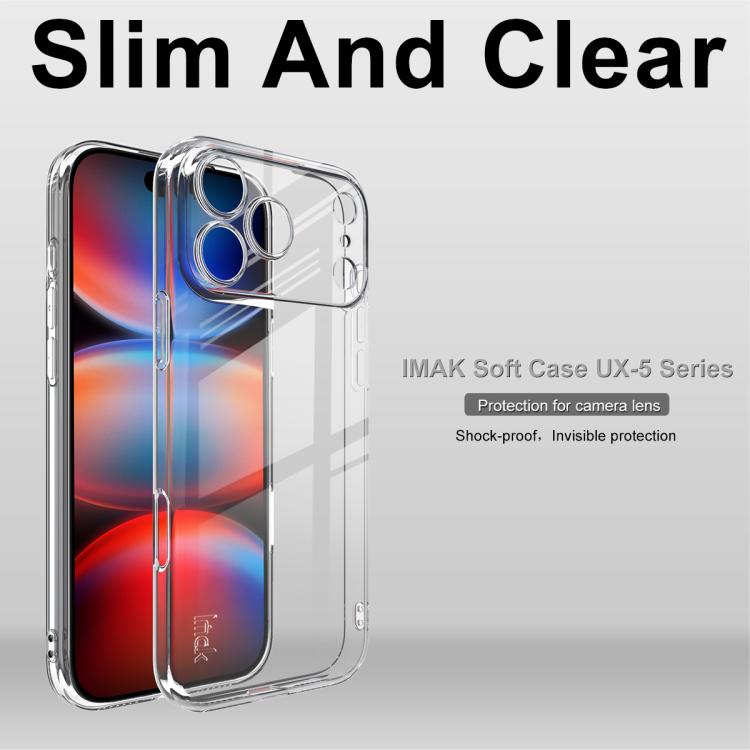 For iPhone 17 Pro imak UX-5 Series Super Slim Transparent Shockproof TPU Protective Case(Transparent) by imak
