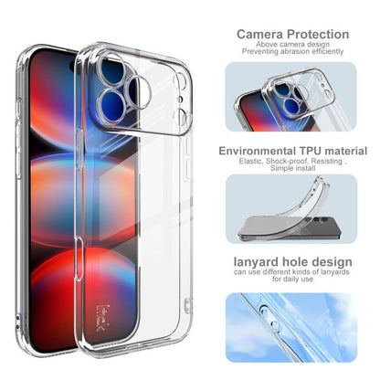 For iPhone 17 Pro imak UX-5 Series Super Slim Transparent Shockproof TPU Protective Case(Transparent) by imak
