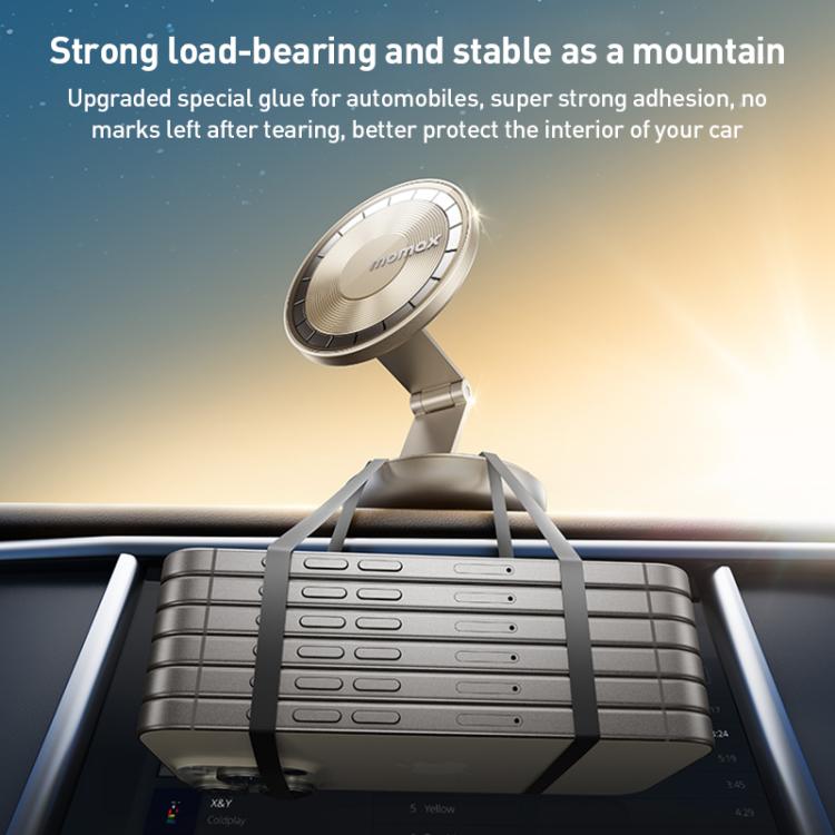 MOMAX CM30 Pac Mount Universal Transparent Magnetic Rotating Car Holder(Dark Grey) by MOMAX