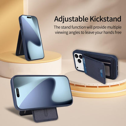 For iPhone 17 Pro BETOPNICE Vertical Flip Detachable MagSafe Wallet Phone Case(Blue) by BETOPNICE