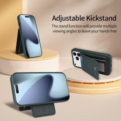 For iPhone 17 Pro BETOPNICE Vertical Flip Detachable MagSafe Wallet Phone Case(Green) by BETOPNICE