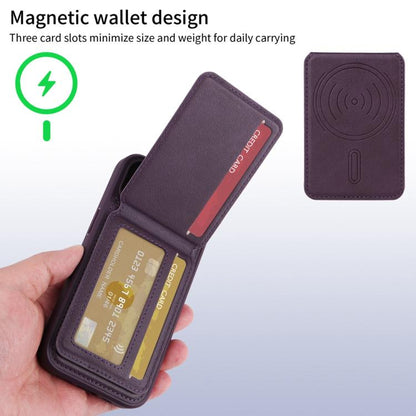 For iPhone 17 Pro BETOPNICE Vertical Flip Detachable MagSafe Wallet Phone Case(Purple) by BETOPNICE