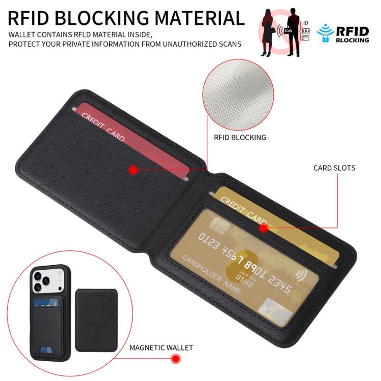 For iPhone 17 Pro BETOPNICE Vertical Flip Detachable MagSafe Wallet Phone Case(Black) by BETOPNICE
