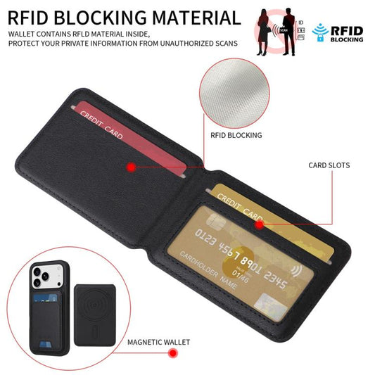 For iPhone 17 Pro BETOPNICE Vertical Flip Detachable MagSafe Wallet Phone Case(Black) by BETOPNICE