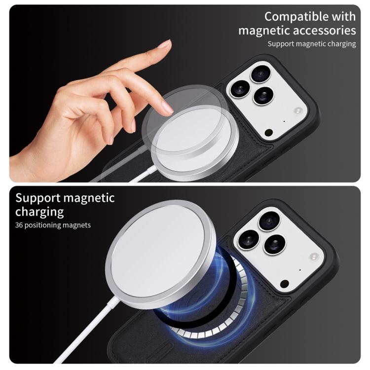 For iPhone 17 Pro BETOPNICE Vertical Flip Detachable MagSafe Wallet Phone Case(Black) by BETOPNICE