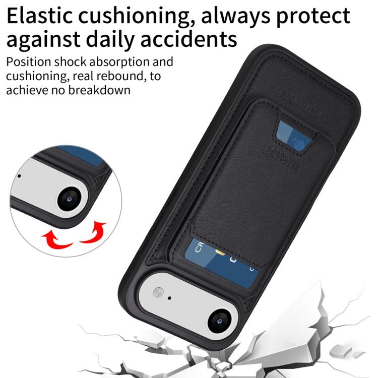 For iPhone Air BETOPNICE Vertical Flip Detachable MagSafe Wallet Phone Case(Black) by BETOPNICE